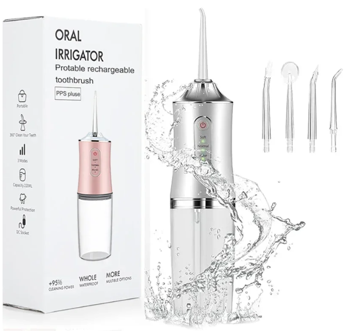 Irrigador Oral Limpiador Bucal + 4 Boquillas y Promociones 😍